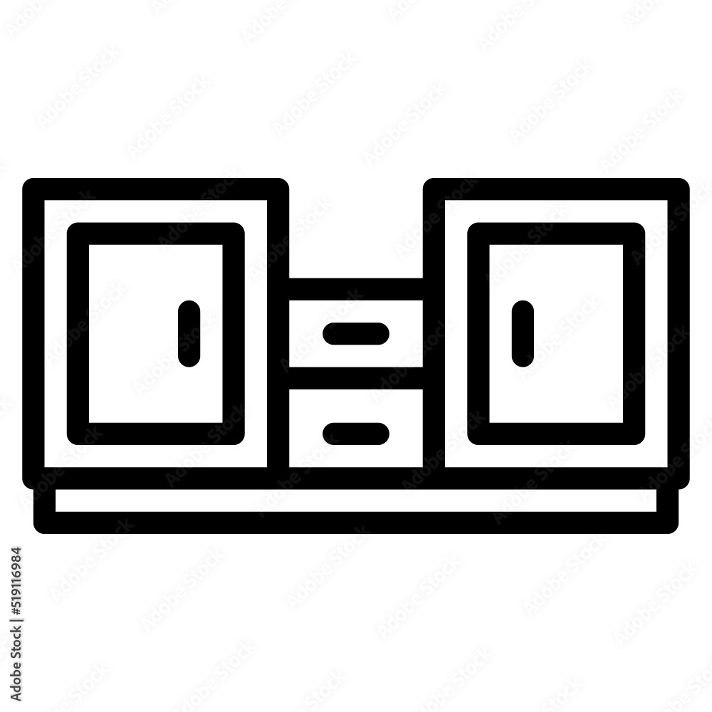 Cabinet, Drawer, cupboard icon. vector icon for website, apps and any other project - stock vector Cabinet, Drawer, cupboard icon. vector icon for website, apps and any other project - stock vector