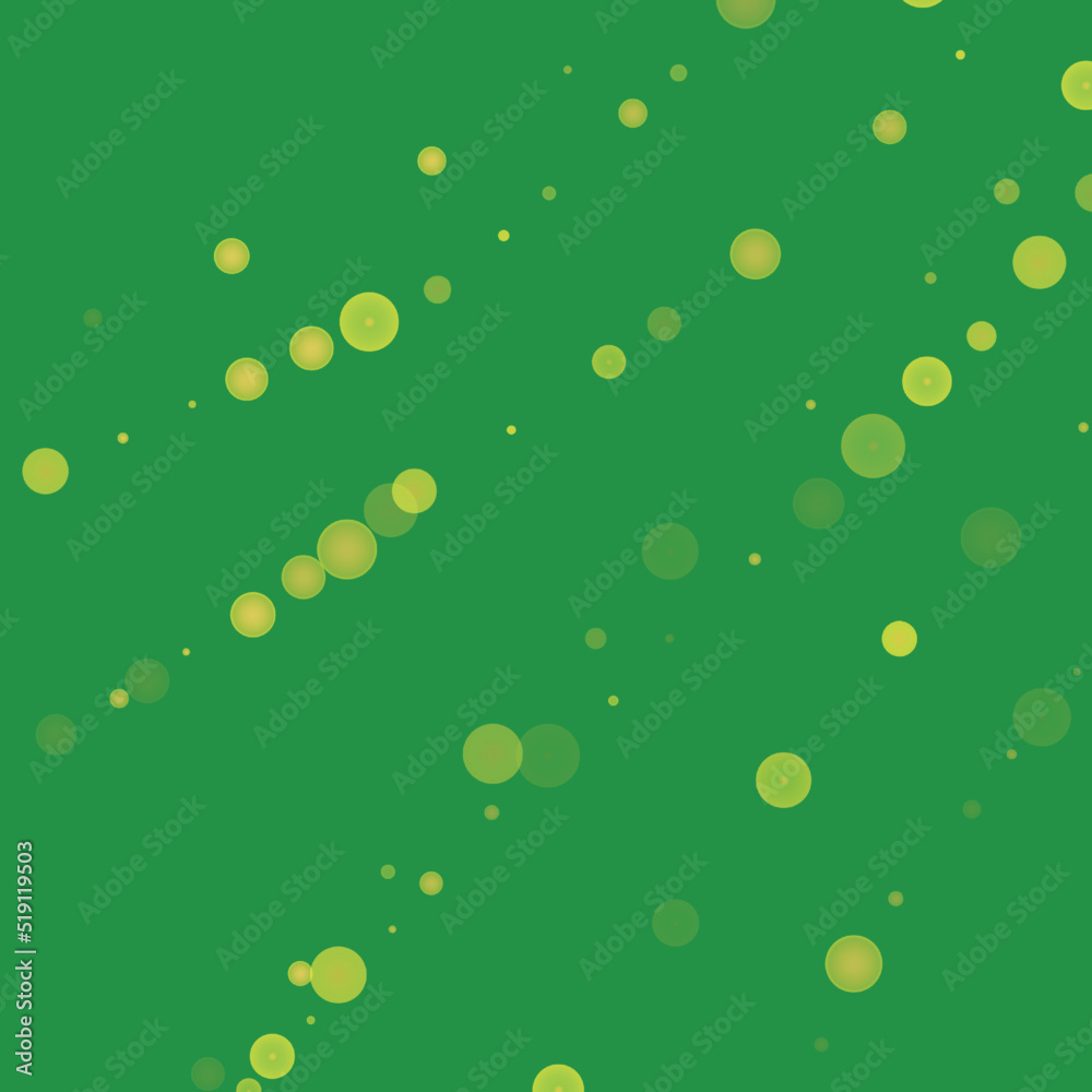 Green glitter on a green background. Explosion of confetti. Vector festive background. Summer, spring print. Abstract element of design for new year, christmass, birthday, wedding card, banner, poster