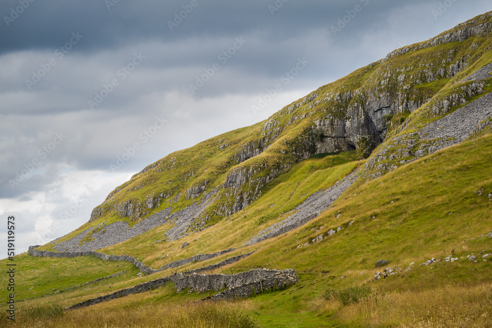 Attermire Scar above Langcliffe near Settle in the Yorkshire Dales