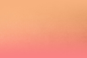 Empty Soft pale orange gradation with sweet light pink on craft recycled cardboard box paper sandy texture background