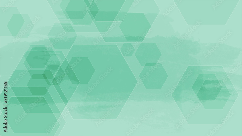Green grunge minimal geometric background with hexagons Green grunge minimal geometric background with hexagons
