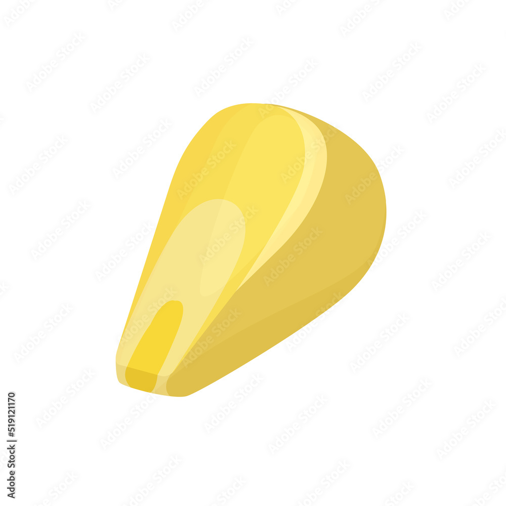 Corn grain in cartoon style. One seed of corn on the cob. Seeds and organic food Corn grain in cartoon style. One seed of corn on the cob. Seeds and organic food