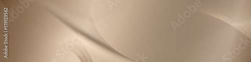 Premium background with diagonal line pattern in gold, mocha brown. Vector wavy template for business banner, formal invitation, luxury voucher, prestigious gift certificate, vip card