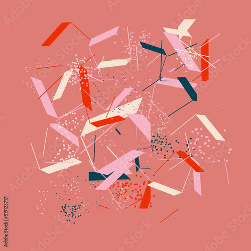 Scandi Art Made With Scandinavian Inspired Graphics Using Abstract Vector Geometric Shapes