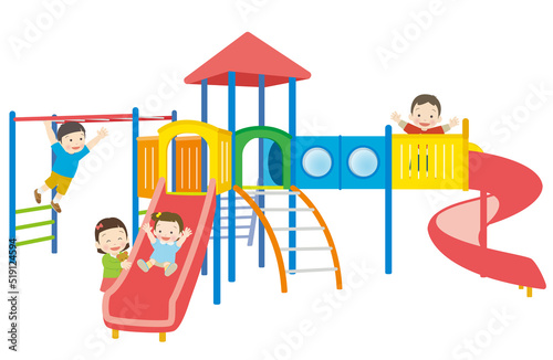 遊具で遊ぶ子供たち2