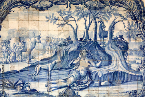 Azulejo in Sao Francisco s church cloister    Envy is a great evil  Horace .
