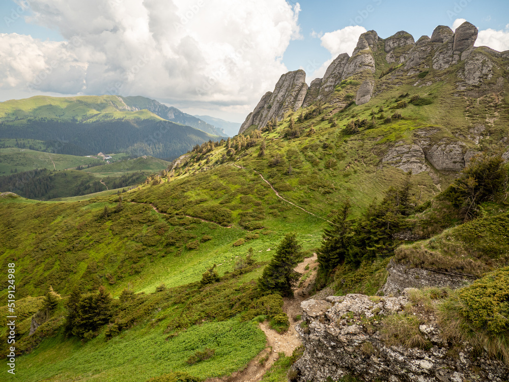 beautiful mountain landscape in Ciucas Mountains, Romania	
