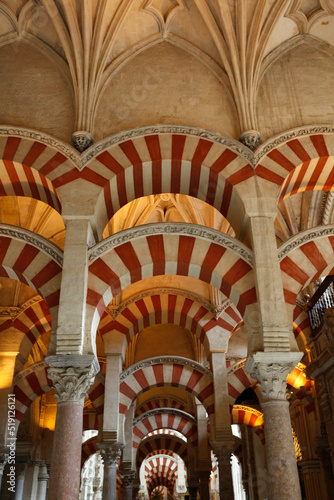 Arches of the MosqueÐCathedral of C—rdoba, also called the Mezquita