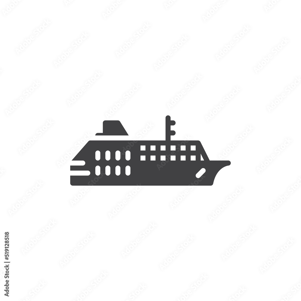 Cruise ship vector icon