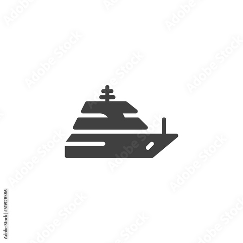 Yacht boat vector icon