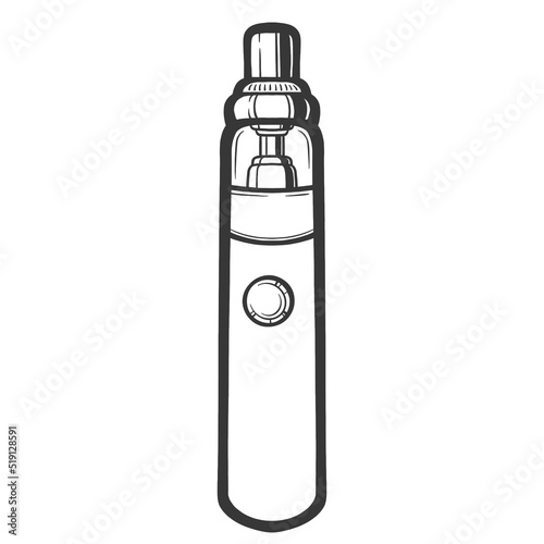 Electronic cigarette vape vector icon