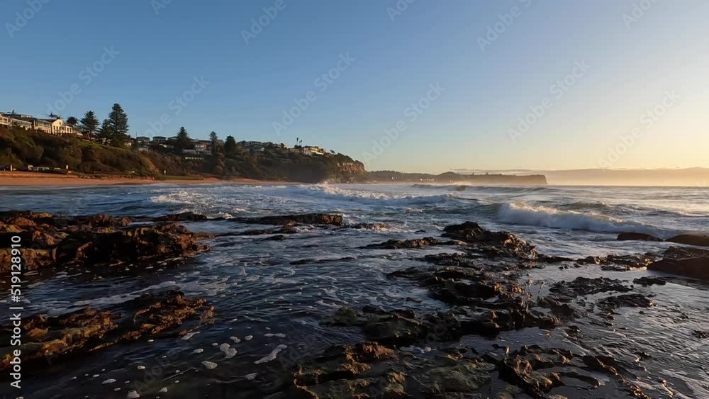 Warriewood Beach view in the morning with clear sky, Sydney, Australia. Warriewood Beach view in the morning with clear sky, Sydney, Australia.
