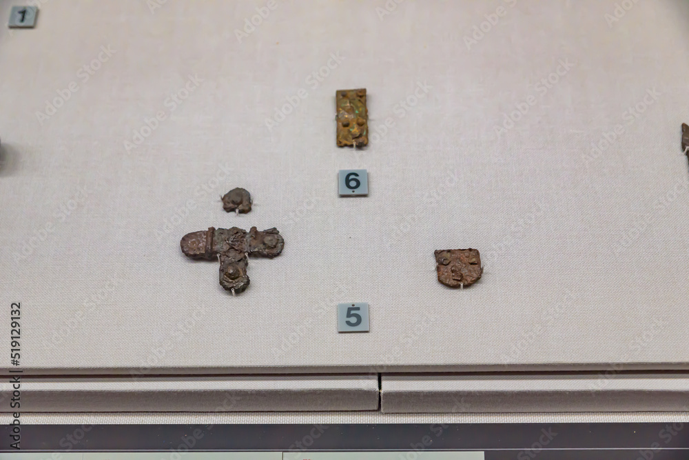 TOKYO, JAPAN JUL 20, 2022 Objects from the Eta Funayama Kofun