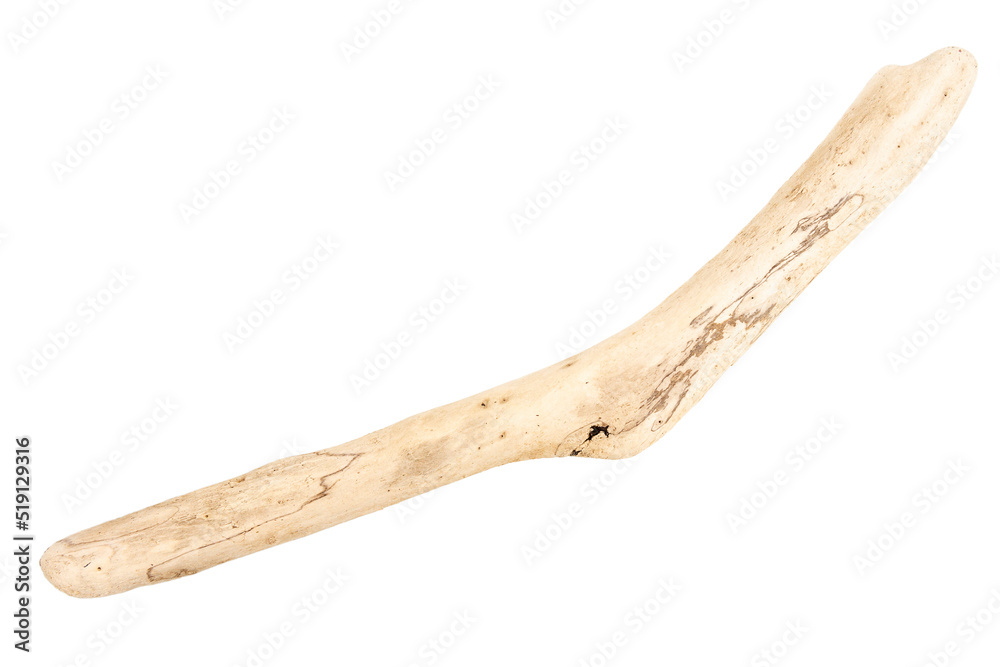 Piece of driftwood isolated on white