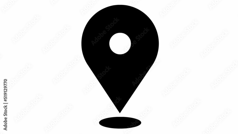 Animated distance marker icon. Looped video. Vector flat illustration isolated on a white background. Animated distance marker icon. Looped video. Vector flat illustration isolated on a white background.