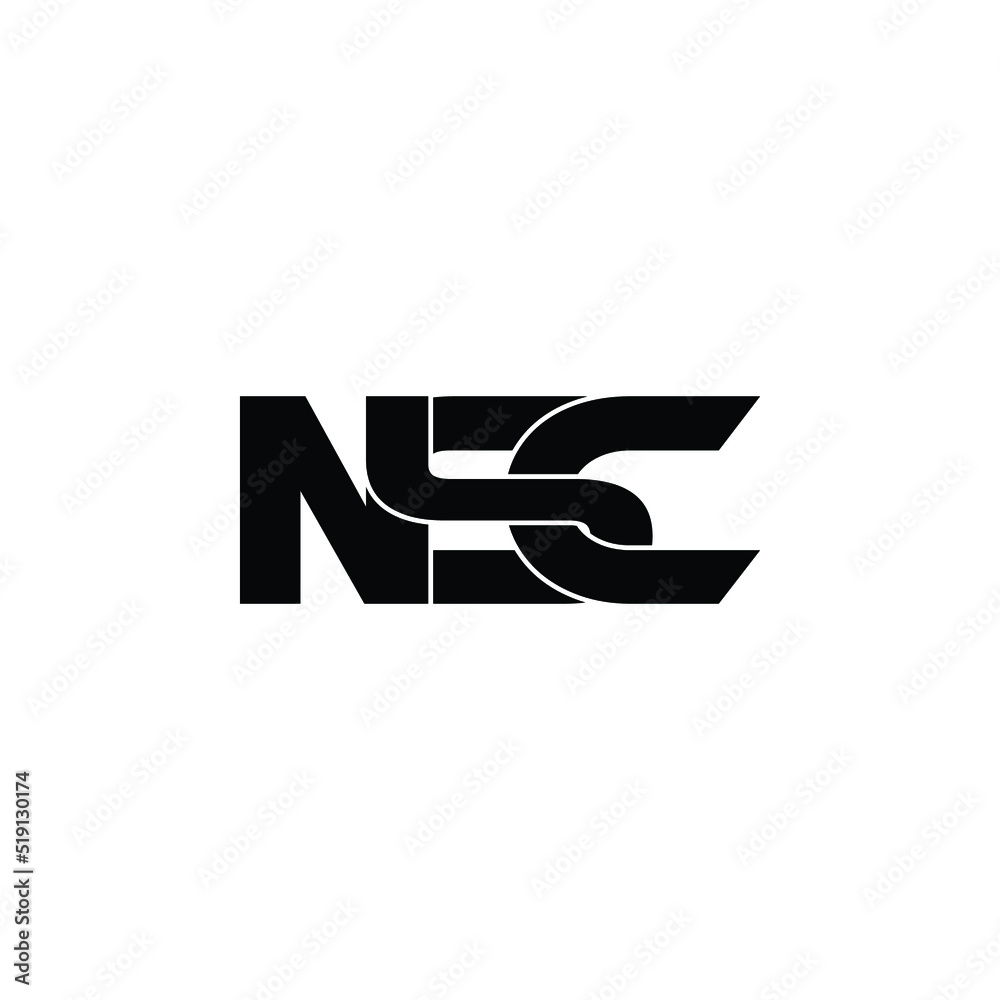 NSC letter monogram logo design vector NSC letter monogram logo design vector