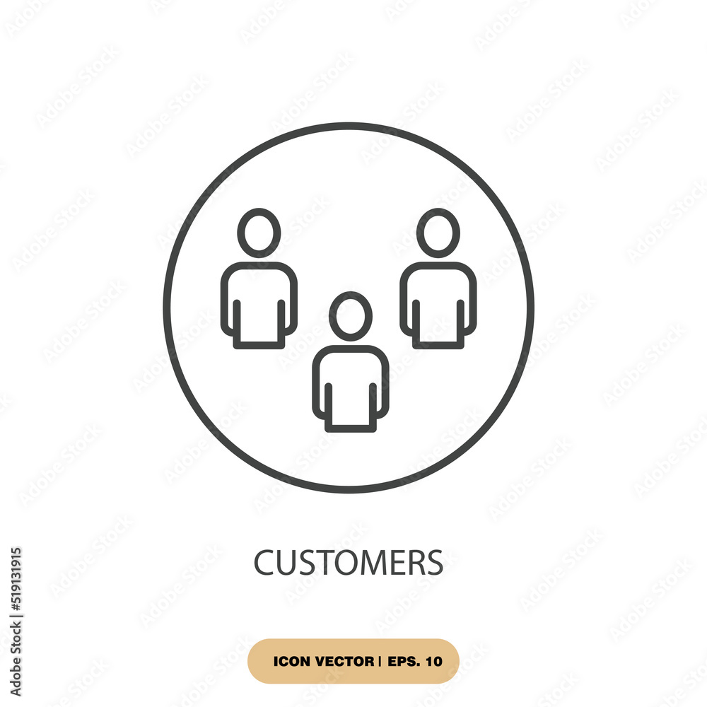 customers icons symbol vector elements for infographic web customers icons symbol vector elements for infographic web
