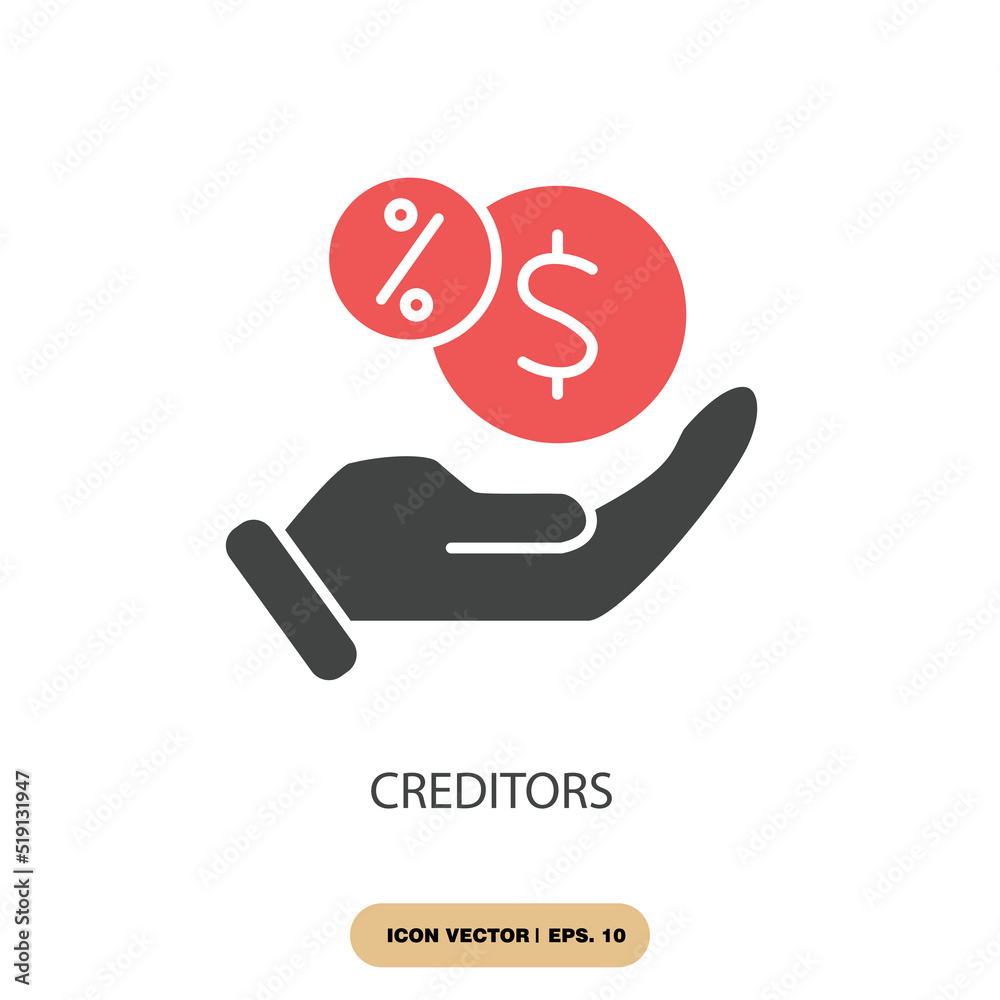 creditors icons symbol vector elements for infographic web creditors icons symbol vector elements for infographic web