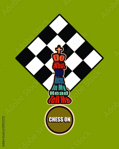 Chess monarch typography t shirt design 