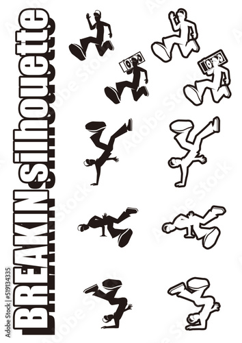 BREAK DANCE SILHOUETTE
