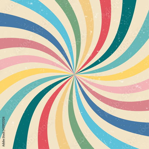 soft pastel colored swirl retro background, vector illustration © Christian Horz