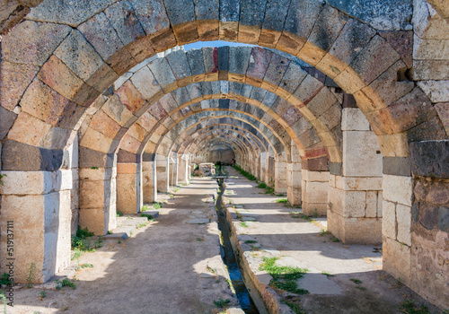 Izmir Agora Open Air Museum. The remains of an ancient Greek and Roman market and city center.