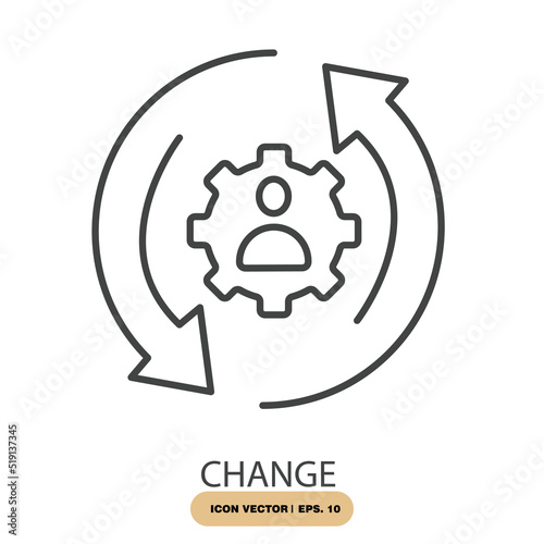 change icons  symbol vector elements for infographic web