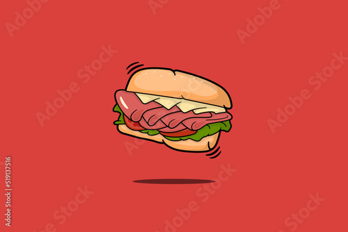 Ham Cheddar Cheese Ciabatta Sandwich