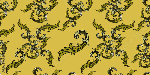 pattern with golden background vector for fabric card illustration decoration