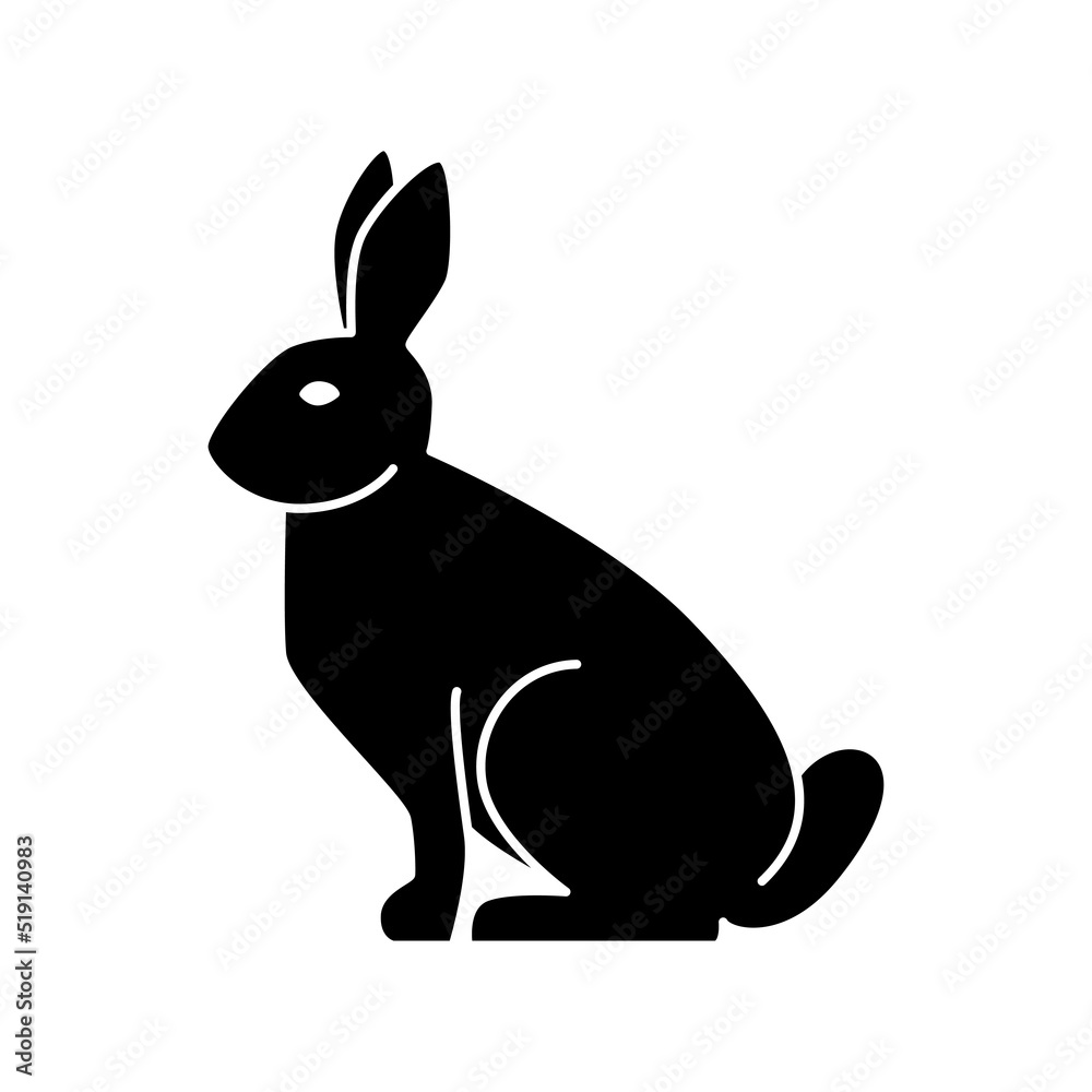 Obraz premium Rabbit icon vector design template.