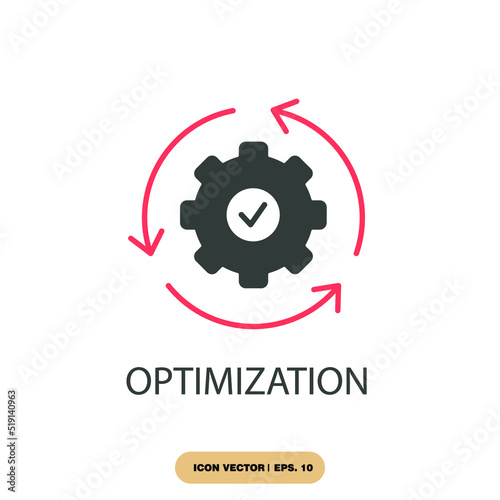 optimization icons  symbol vector elements for infographic web