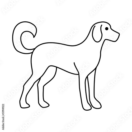 Dog icon vector design template.