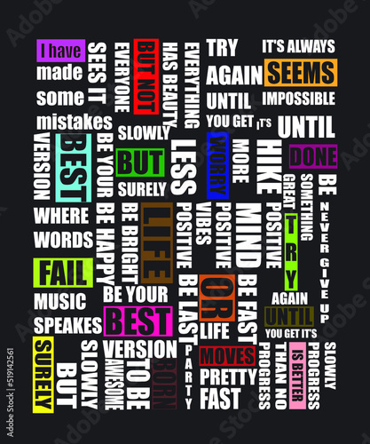Typography unsex t shirt design in black theme