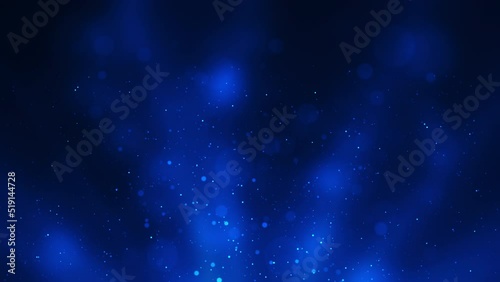 Blue Dust Particle Abstract Background. 4K Video Looped