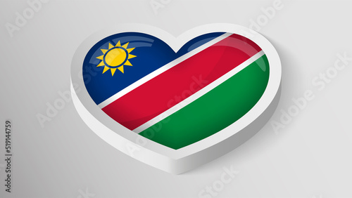 Free Download EPS10 Vector Patriotic heart with flag of Namibia. - GFXLoad
