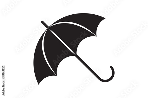 Umbrella rain protection vector icon. Parasol for rainy day protect.