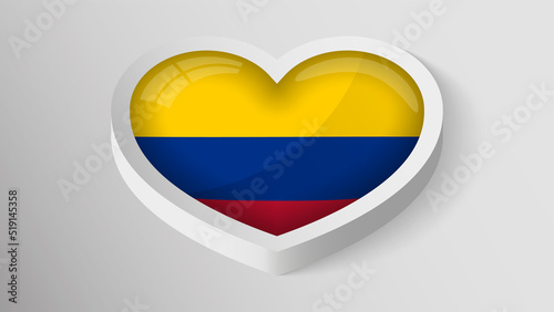 EPS10 Vector Patriotic heart with flag of Colombia. Free Download EPS10 Vector Patriotic heart with flag of Colombia. - GFXLoad