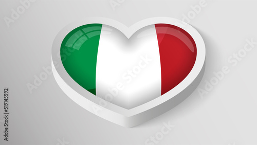 EPS10 Vector Patriotic heart with flag of Italy. Free Download EPS10 Vector Patriotic heart with flag of Italy. - GFXLoad