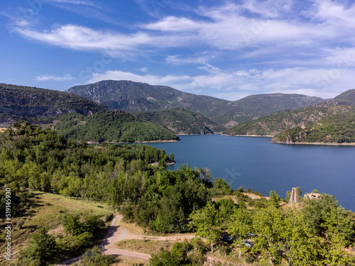 Ermita de Santa Justa or San Clemente beach, Escales reservoir, Noguera Ribagorzana, Huesca, Spain