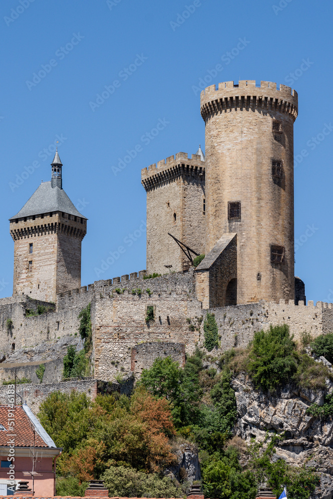 castle of Foix, 10th century, Foix, department of Ariège, Occitanie, Pyrenean mountain range, France