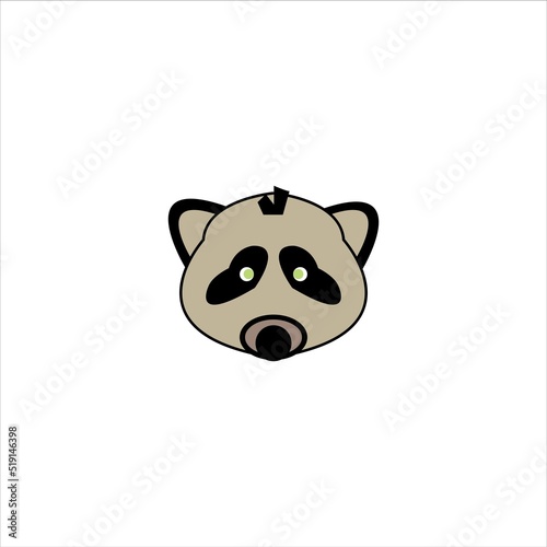 Bear head cartoon icon design illustration template web