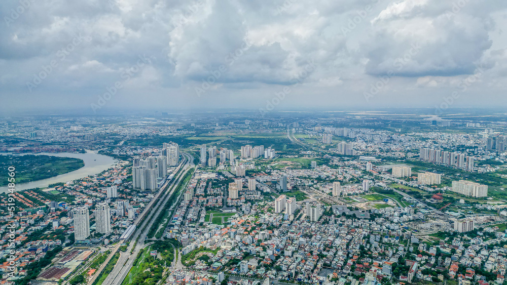 Ho Chi Minh city, Vietnam, July 2022. Landmark 81 is a highest building in Ho Chi Minh City and Vietnam.