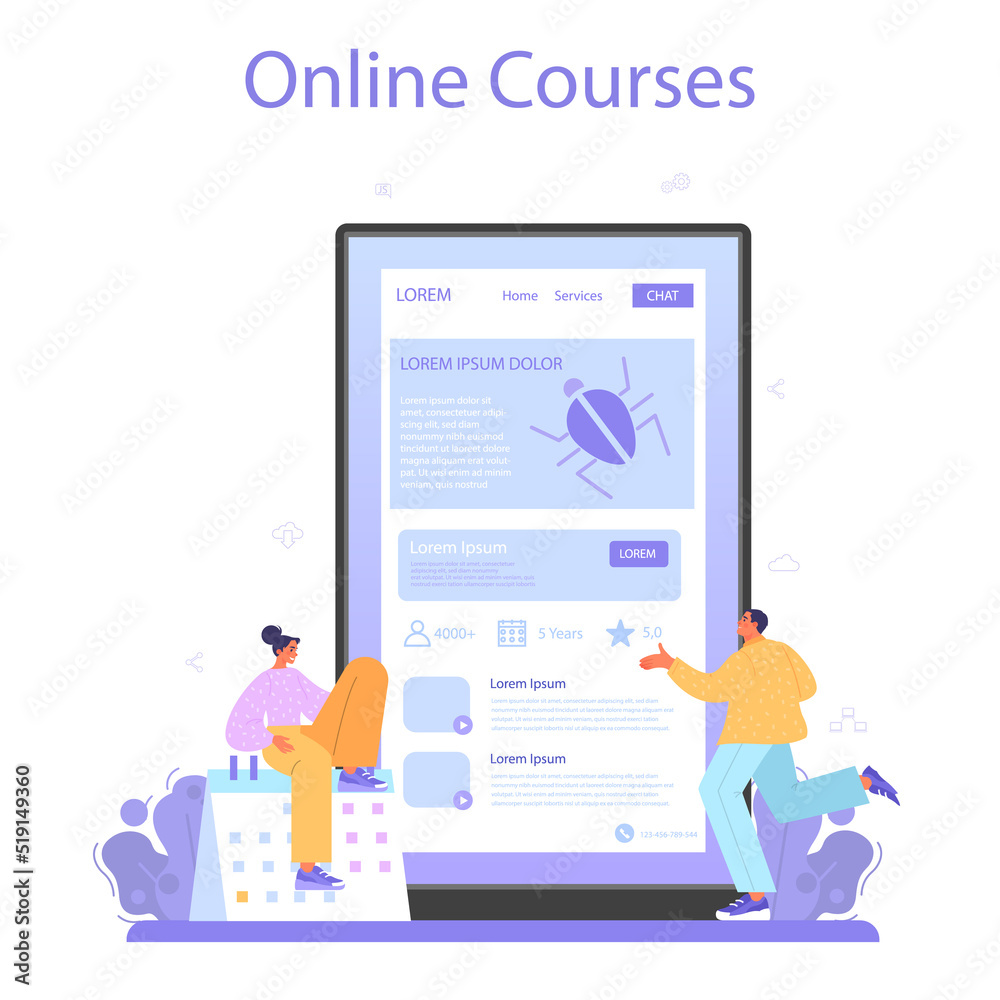 Software tester online service or platform. Application or website Software tester online service or platform. Application or website