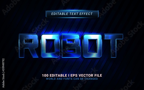 robot text effect photo