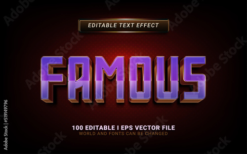 famous text effect
