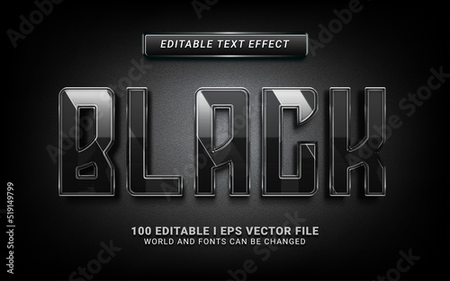 black text effect