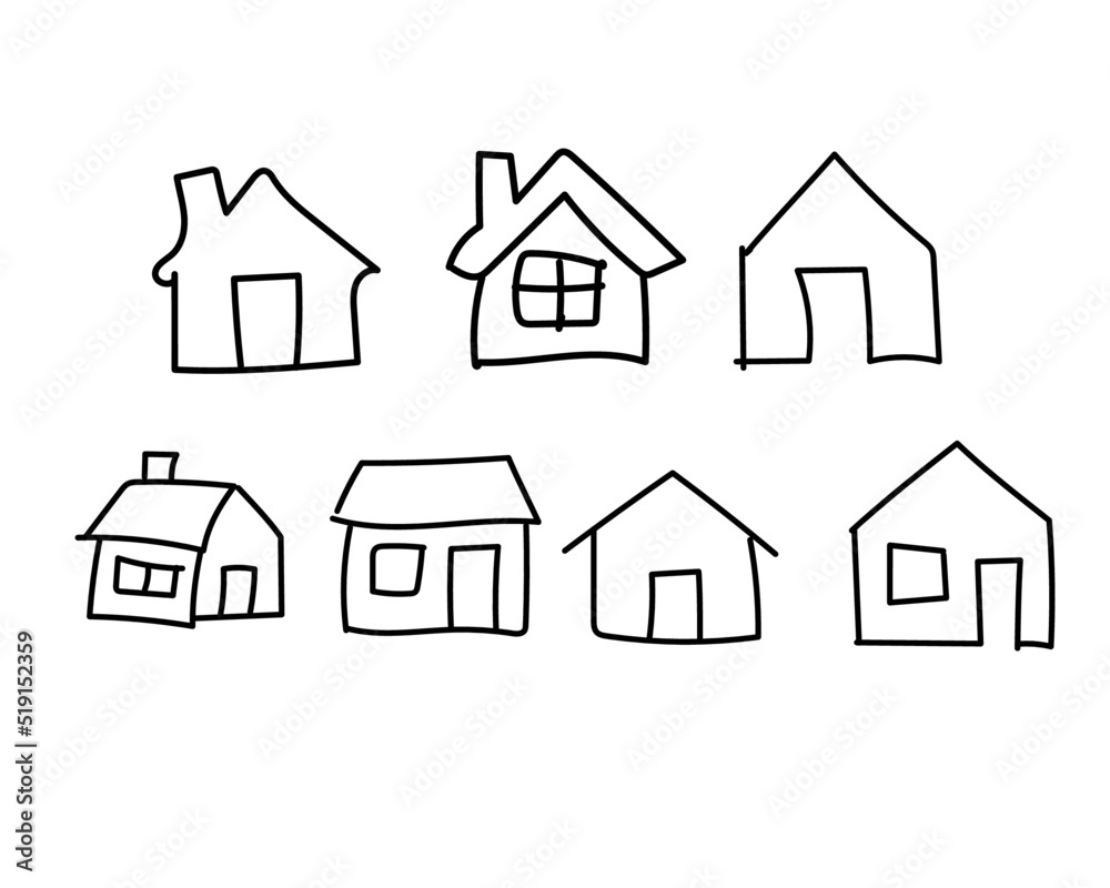 Fototapeta premium house icon illustration cute 