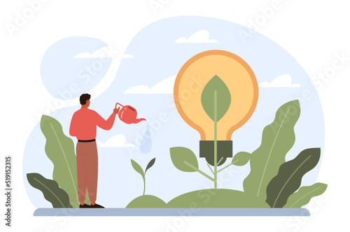 Idea concept. Creative innovations or solutions generation.