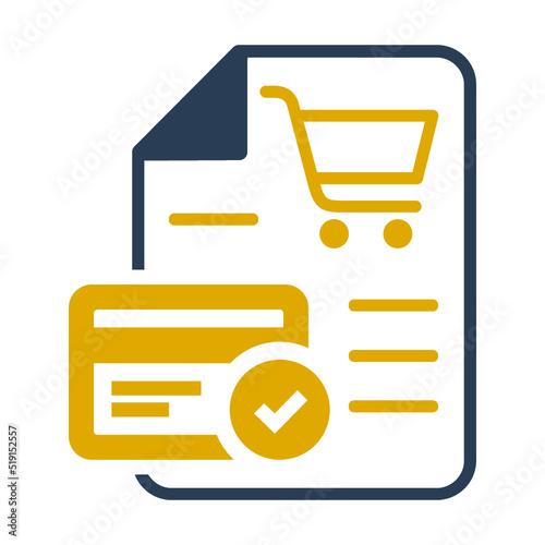 Invoice, document, paper icon