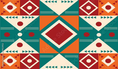 Colored geometric abstract background. Modern grid flyer with geometric shapes, graphics. geometric grid banner bright presentation illustration.